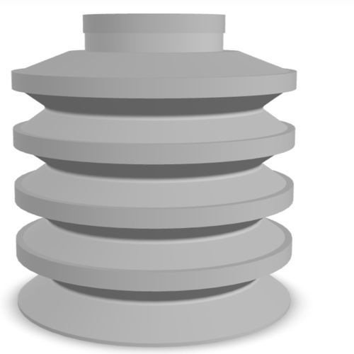 Ventosa a soffietto - 240.040.004.02 - Morali GmbH - in silicone
