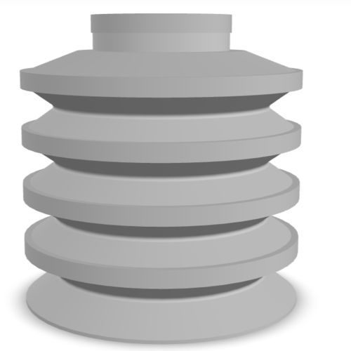 Ventosa a soffietto - 240.050.005.02 - Morali GmbH - in silicone