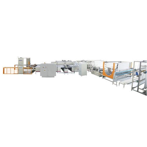 Linea di cucitura longitudinale - RPSS-NM-CS-4-2900×2800-SW-CN-CMR-3P380 - Tianjin Richpeace AI Co., Limited - punto a catenella / per tessuti spugnosi / automatica