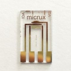 Elettrodo elettrochimico di riferimento - ED-IDA1-Au - Micrux Fluidic - a film sottile / con filo d'oro / in titanio