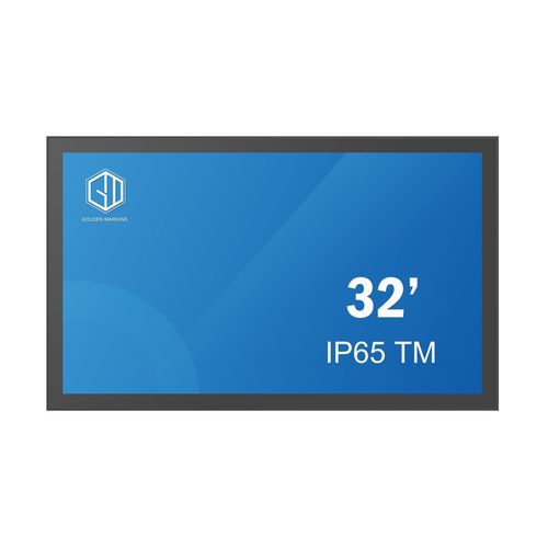 Monitor 32" - GM32IP65TM - Shenzhen Golden Margins Co., Ltd.  - LCD / a tecnologia capacitiva proiettata / con touch screen multitouch
