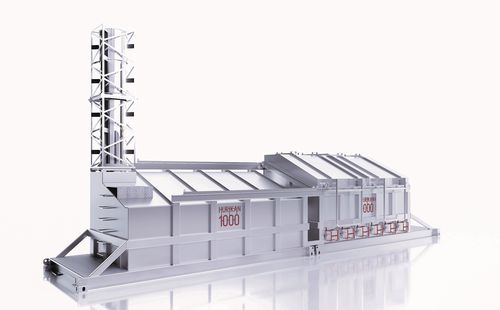Inceneritore per rifiuti sanitari - HURIKAN 1000 - Eco-Spectrum LLC - per rifiuti farmaceutici / per carcasse di animali / per rifiuti pericolosi