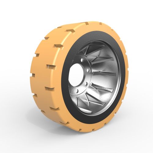 Ruota con fascia - Grooved - Dongguan Yalide Technology Co.,LTD - in poliuretano / per movimentazione / per motore