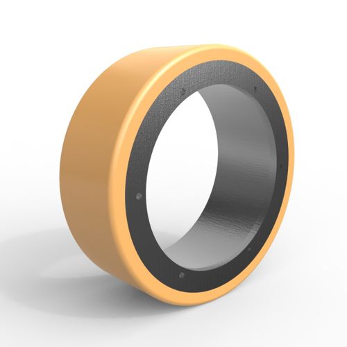 Ruota con fascia - Press on Band - Dongguan Yalide Technology Co.,LTD - in poliuretano / per movimentazione / antitraccia