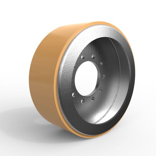 Ruota con fascia - Mid - Dongguan Yalide Technology Co.,LTD - in poliuretano / per carichi pesanti / per movimentazione