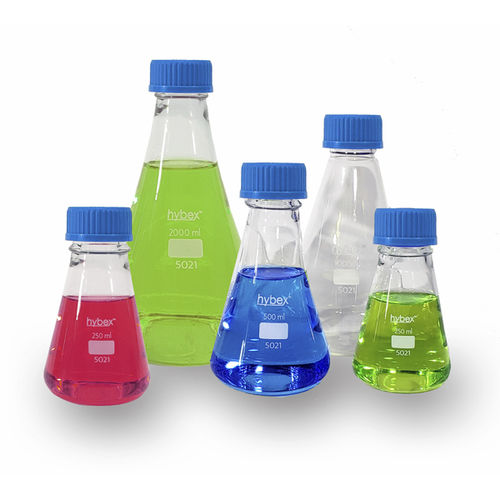 Matraccio Erlenmeyer - HYBEX™ series - BENCHMARK SCIENTIFIC - in vetro borosilicato / con tappo
