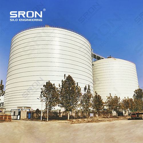 Silo saldato - Henan SRON SILO ENGINEERING Co., Ltd - a fondo piatto / orizzontale / per cemento
