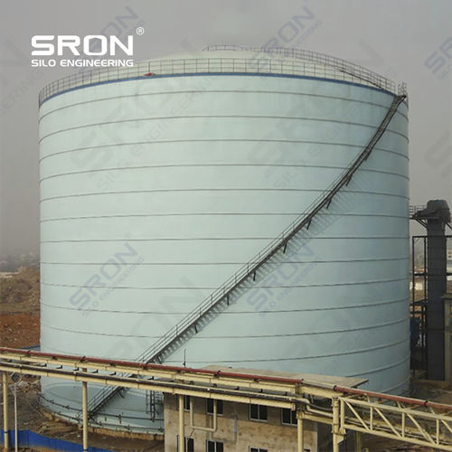 Silo bullonato - Henan SRON SILO ENGINEERING Co., Ltd - saldato / a fondo piatto / per cemento