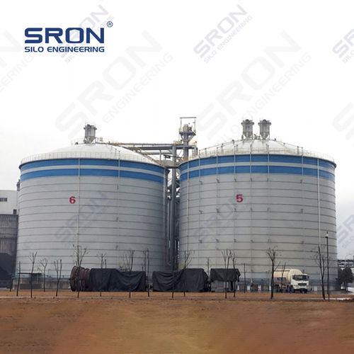 Silo bullonato - Henan SRON SILO ENGINEERING Co., Ltd - saldato / a fondo piatto / per cemento
