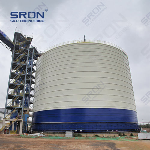 Silo bullonato - Henan SRON SILO ENGINEERING Co., Ltd - saldato / a fondo piatto / con fondi vibratori