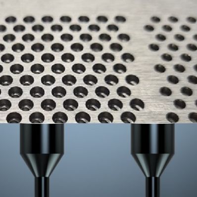 Vaglio con griglia metallica a sezione cuneiforme piatto - Advanced Engineering Wedge Wire - con fori bicilindrici / perforato / per l'industria alimentare e delle bevande