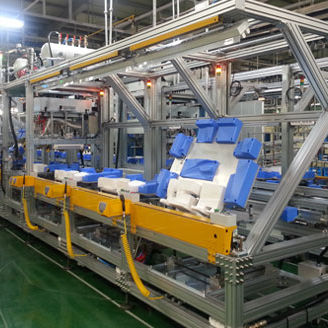 Linea di assemblaggio automatica - GunYang ITT - con carico/scarico automatizzato / basculante