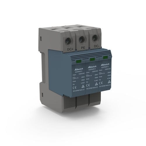 Limitatore di sovratensione di tipo 2 - EDPT40-3  - Aswich Electrical Co., Ltd - per impianto fotovoltaico / 2 poli / 3 poli