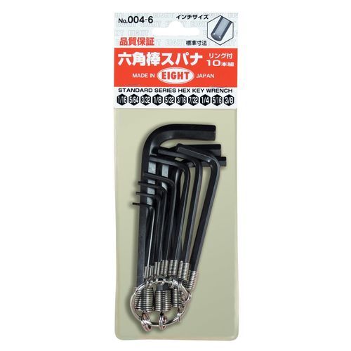 Chiave a brugola kit - 004-6 - Eight Tool - a L / a testa esagonale