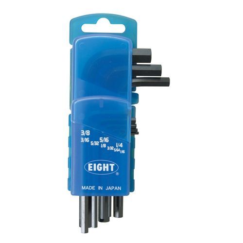 Chiave a brugola a L - 001-9ZD - Eight Tool - a testa esagonale / kit