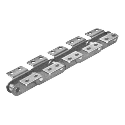 Catena di trasporto a passo doppio - ZEXUS CHAIN Co., Ltd. - in acciaio / con attacchi / a rulli