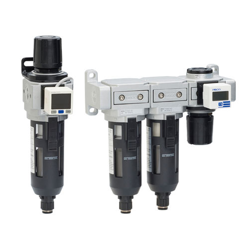 Filtro regolatore per aria compressa - Combination Unit Series - NIHON PISCO CO., Ltd. - ad aria / in alluminio / in plastica