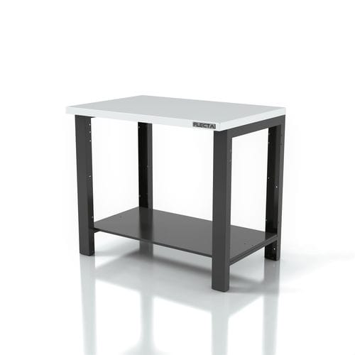 Banco da lavoro in acciaio inossidabile - AR-FL039 - FLECTA - con ripiani / robusto