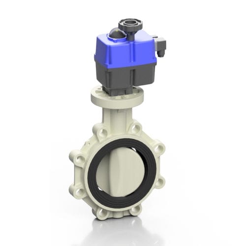 Valvola a farfalla - PROFLOW® T  - Effast - con attuatore elettrico / di controllo / di chiusura