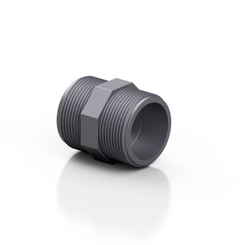 Nipplo in PVC-U - RERNIE series - Effast - filettato / dritto / esagonale