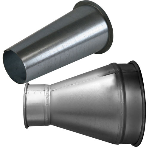 Adattatore per condotto d'aria - Nordfab - in acciaio inossidabile / in acciaio galvanizzato / cilindrico