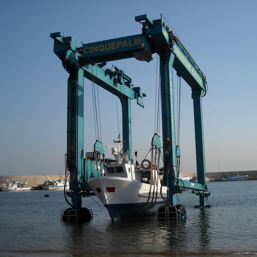 Gru a cavalletto gommata - AMPHIBIOUS - Eden Tech Srl - per applicazioni marine