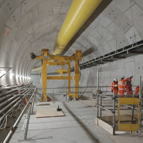 Gru a cavalletto gommata - Eden Tech Srl - per cantieri di prefabbricati / per metropolitana / per opere di ingegneria civile