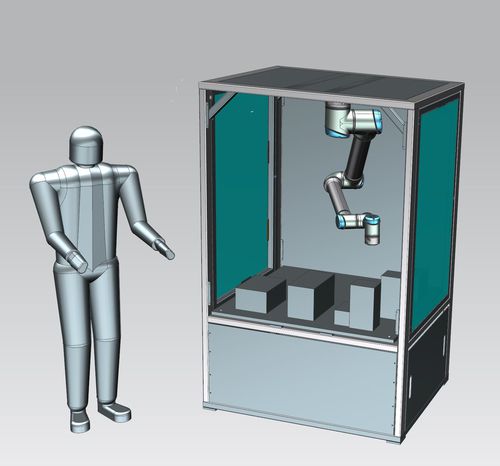 Cella robotizzata di trattamento superficiale - UR - Manfred Kunze Maschinenbau GmbH - collaborativo