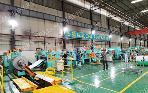 Linea di taglio trasversale rotativa -  FOSHAN TE XIANG MACHINERY CO., LTD - per acciaio / per alluminio / per acciaio inossidabile