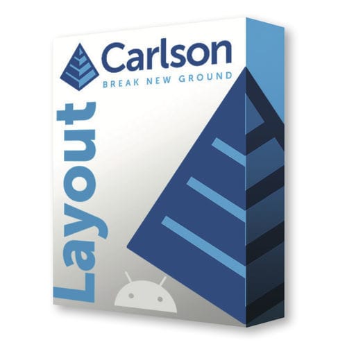 Software di stoccaggio - CARLSON LAYOUT - Carlson Software - di raccolta dati / da cantiere / Androïd