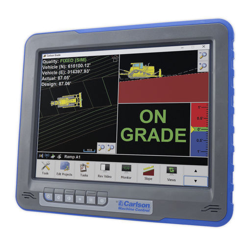 Terminale di comando con touch screen - GRADE - Carlson Software - mobile / GPS / di controllo