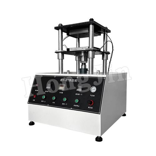 Pressa a piatti riscaldati - Dongguan Hongjin Test Instrument Co.,Ltd. - manuale / a caldo / per alluminio