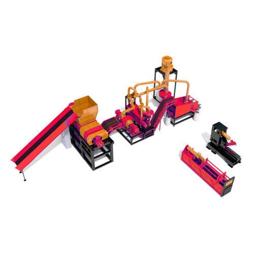 Unità di riciclaggio di pneumatici - RAPTOR SH-400 Mini - Nardid Machines - per separazione di metalli / mediante triturazione / con taglio