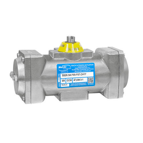 Attuatore per valvola pneumatico - SS series - Max-Air Technology - a quarto di giro / con pignone e cremagliera / a doppio effetto