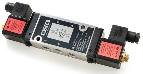 Distributore pneumatico a cassetto - 2636200 - ZITA BULGARIA - azionato tramite solenoide / a 5/2 vie / in alluminio