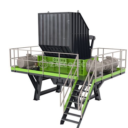 Trituratore primario - D series - ZhengZhou ZA ECOTECH Co.,Ltd - a 2 alberi / di metallo / di pneumatici