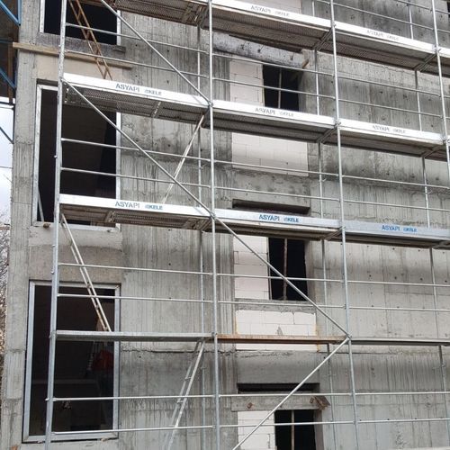 Ponteggio fisso - ASYAPI scaffolding - per facciata / con scala