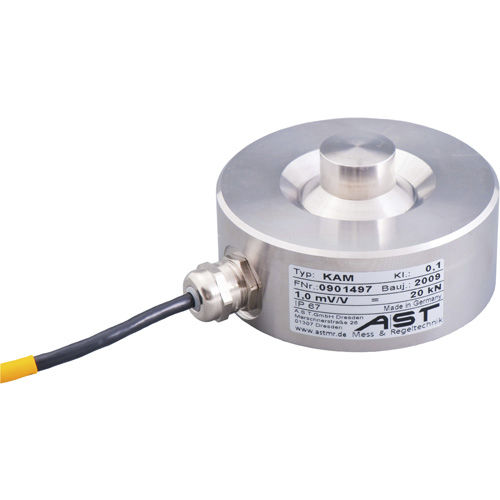 Sensore di forza a compressione - KAM - AST - Angewandte System Technik GmbH - a basso ingombro / con protezione contro i sovraccarichi / in acciaio inossidabile