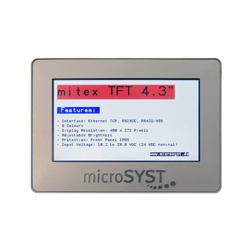 Display LED - mitex  - microSYST Systemelectronic - TFT / alfanumerico / a colori