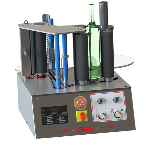 Etichettatrice semiautomatica - ALFA - Gandra - per bottiglie / compatta