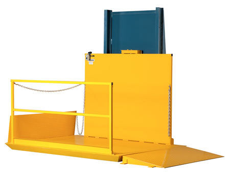 Tavola elevatrice a colonna - MAST-GUIDE™ series - Nordock Inc. - idraulica / stazionaria / per banchina di carico