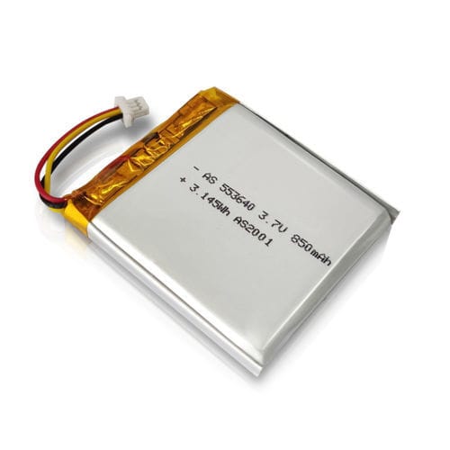 Batteria litio-polimero - AS-553640 - Shenzhen AS Power Technology Co., Ltd - rettangolare / 3 V / UL