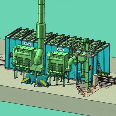 Cabina di sabbiatura automatica - Antai Heavy Industry Machinery Co., Ltd. - a tunnel / doppia