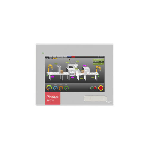 HMI con touch screen - TD710 - Pixsys - ad incastro / 800 x 480 / ARM Cortex-A8