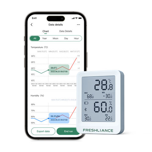 Data logger di temperatura e umidità - BlueTag TH20 - Zhengzhou Freshliance Electronics Corp.,Ltd - bluetooth / in linea / NTC