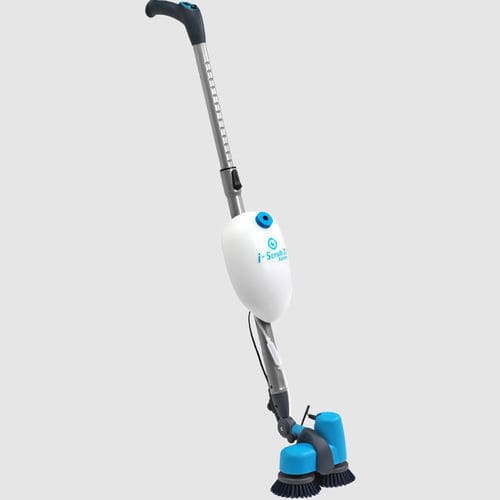 Spazzatrice-lavasciuga combinata per pavimenti uomo a terra - i-scrub - I-team Global - a batteria / da interno / per polveri