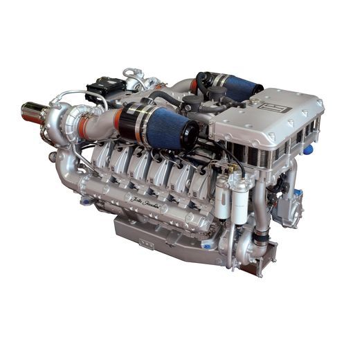 Motore diesel - V1312C2 MSD - Isotta Fraschini Motori spa - a 12 cilindri / a iniezione alta pressione / per applicazioni marine