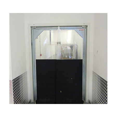 Porta con cerniera - Moreschi Chiusure Industriali S.r.l. - in acciaio inossidabile / in PVC / per interno