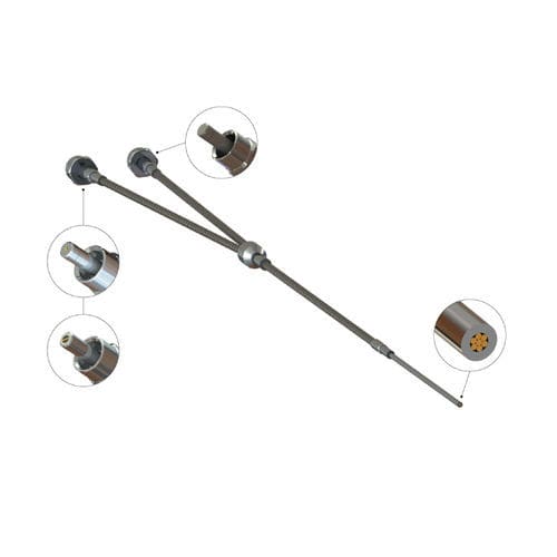 Cavo montato a fibre ottiche multimodali - SEDI ATI - dritto / multifibra / per l'aeronautica