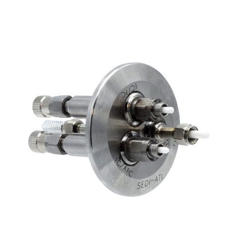 Passaparete per flangia - KTRAV-T12 - SEDI ATI - sotto vuoto spinto / per cavo a fibre ottiche / per fibra ottica